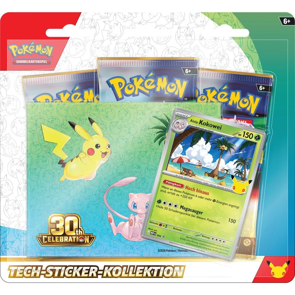 Pokémon TCG - Box - 30th Celebration - Tech-Sticker Kollektion #1 - Deutsch