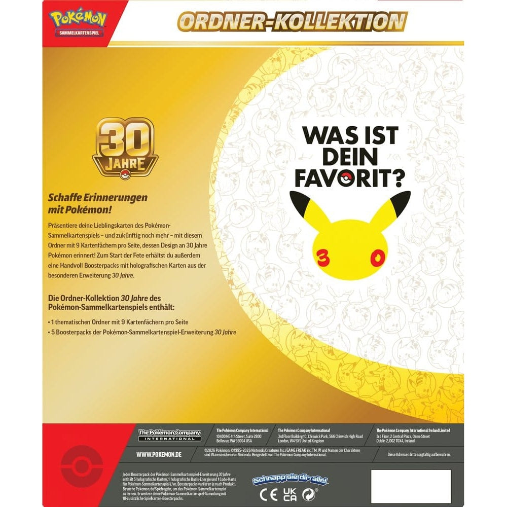Pokémon TCG - Box - 30th Celebration - Ordner-Kollektion - Deutsch