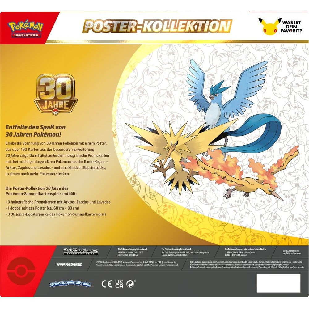 Pokémon TCG - Box - 30th Celebration - Poster-Kollektion - Deutsch