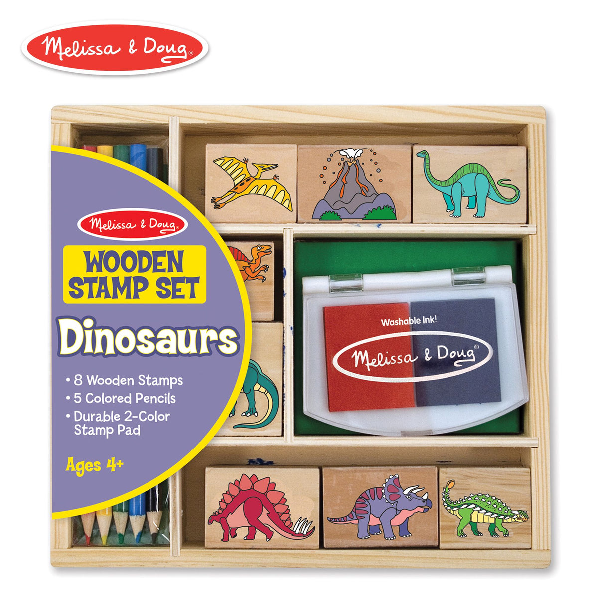 AMIGO - MAC Dinosaurier Holzstempelset