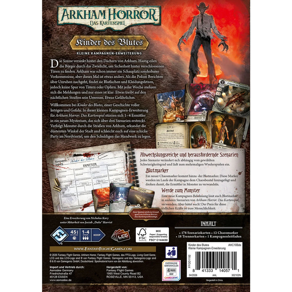 VORBESTELLUNG: Arkham Horror Das Kartenspiel - Kinder des Blutes - ab 14 Jahren