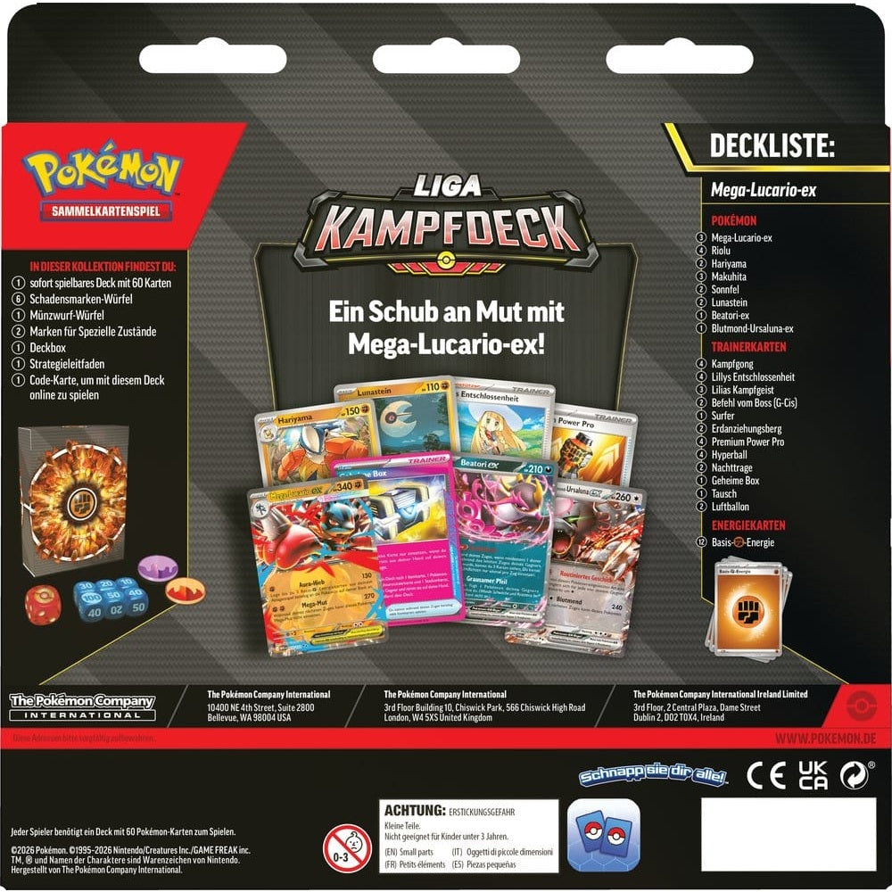 Pokémon TCG - Liga Kampfdeck - Mega-Lucario-ex - Deutsch
