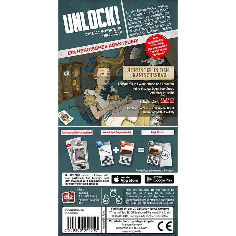 Unlock! Hinunter in den Kaninchenbau (Einzelszenario)- ab 10 Jahren