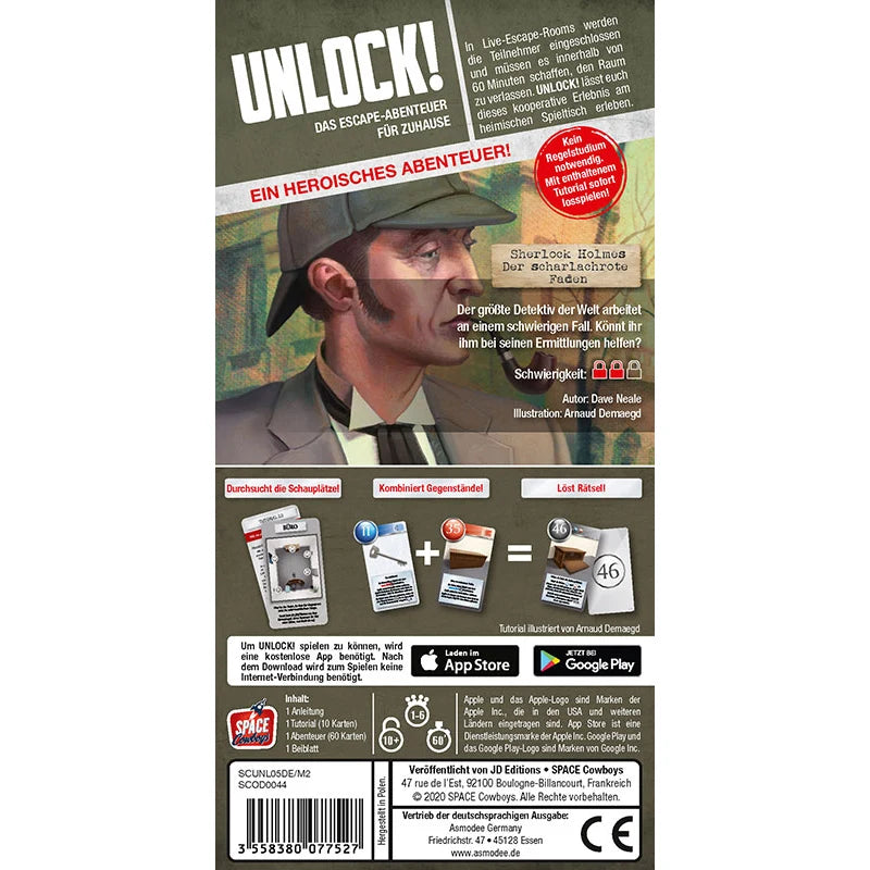 Unlock! Sherlock Holmes Der scharlachrote Faden (Einzelszenario)- ab 10 Jahren
