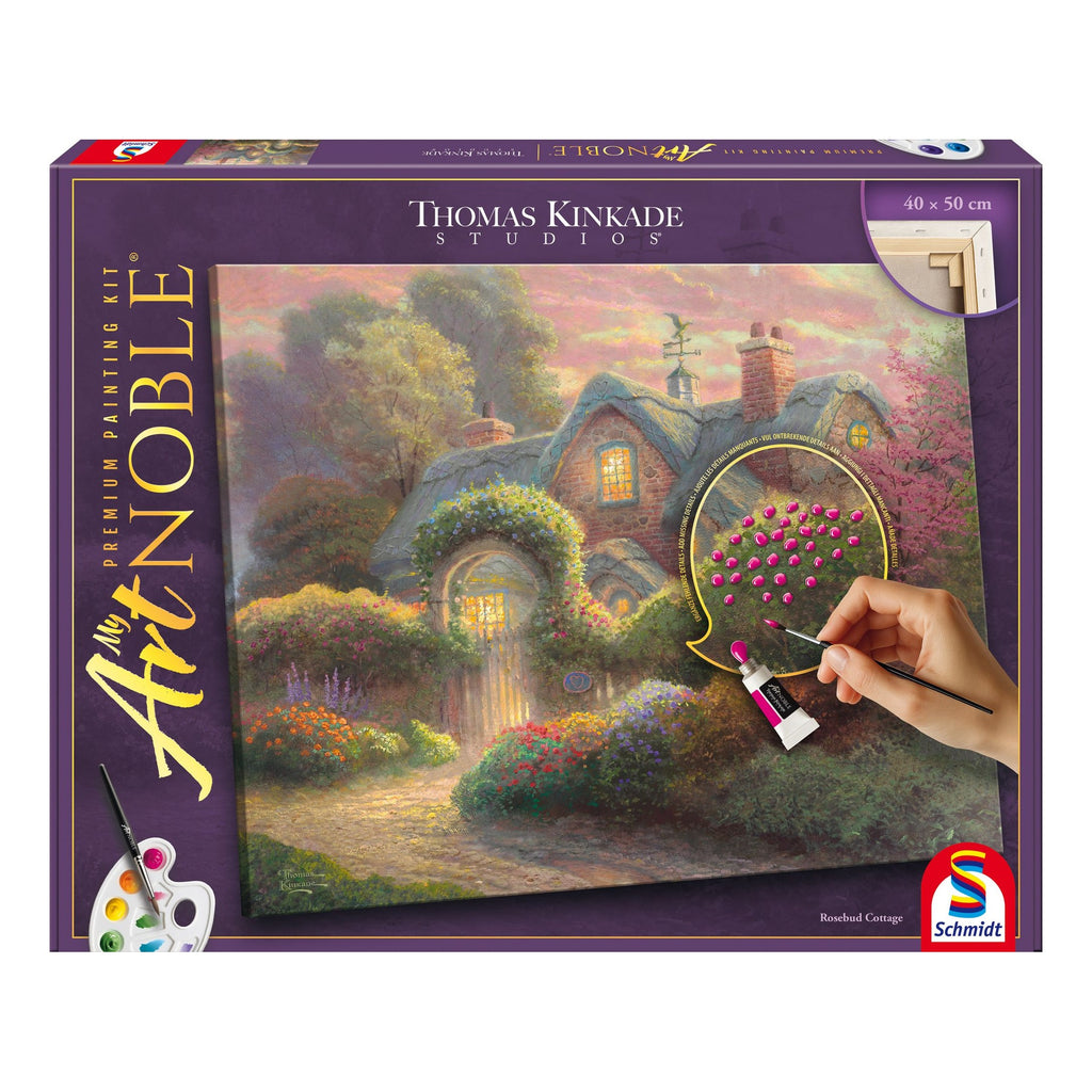 Artnoble Kinkade Rosebud Cottage Malen 40x50cm