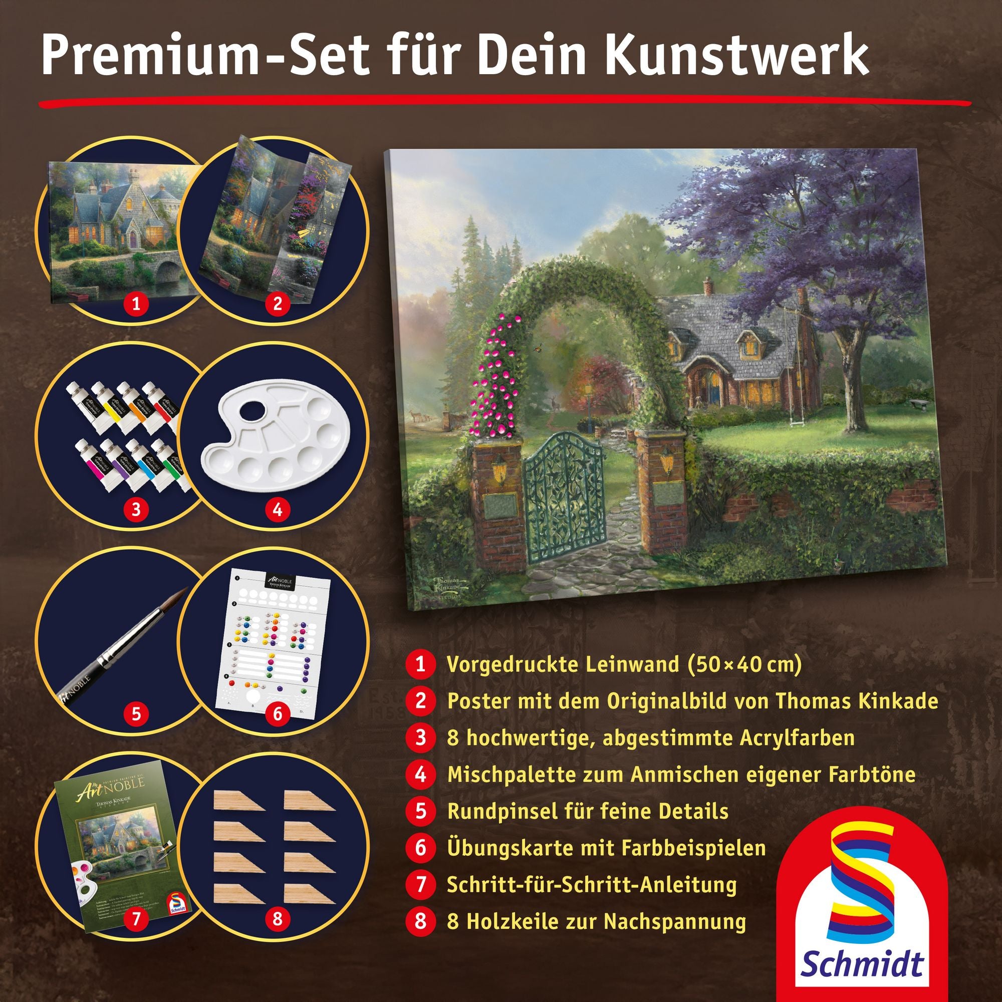 Artnoble Kinkade Hummingbird Cottage Malen 40x50cm