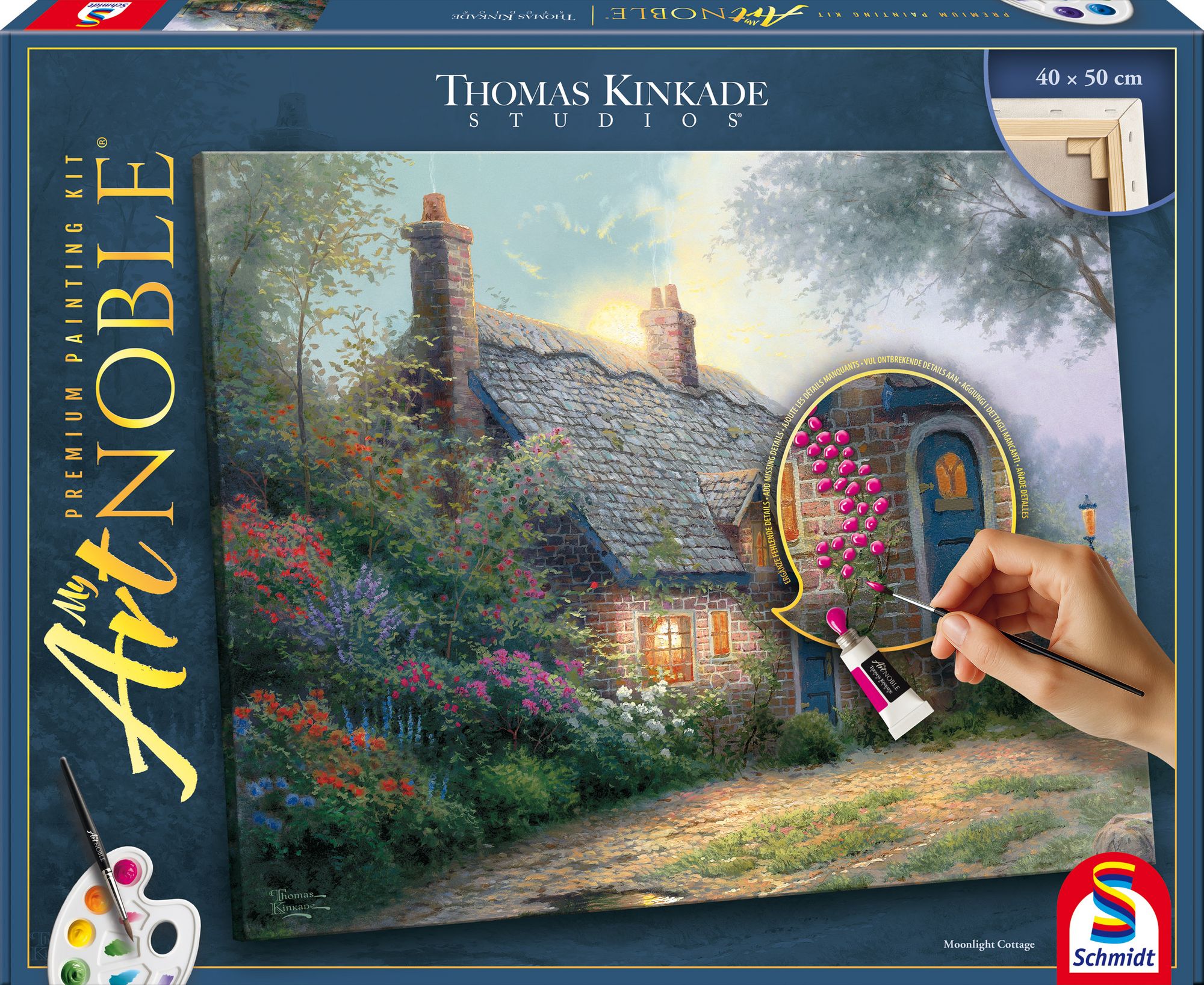 Artnoble Kinkade Moonlight Cottage Malen 40x50cm