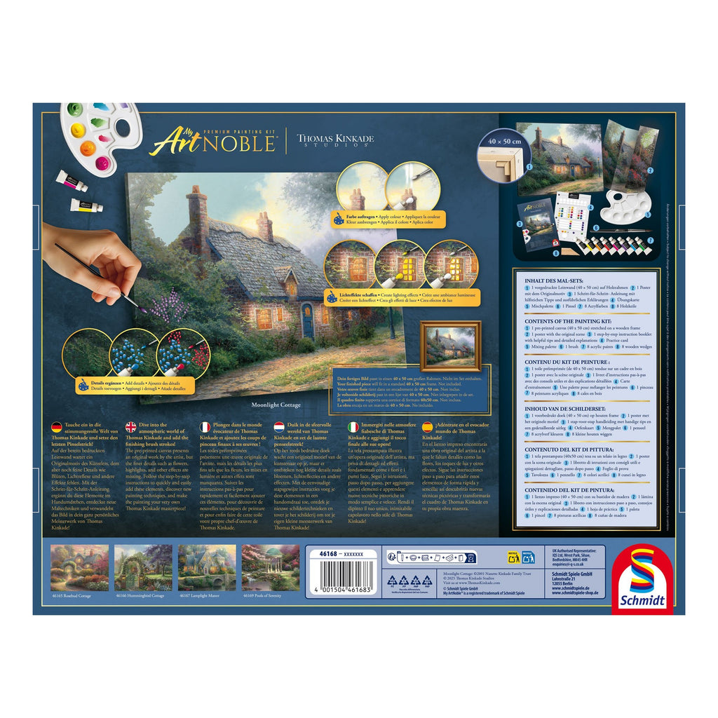 Artnoble Kinkade Moonlight Cottage Malen 40x50cm