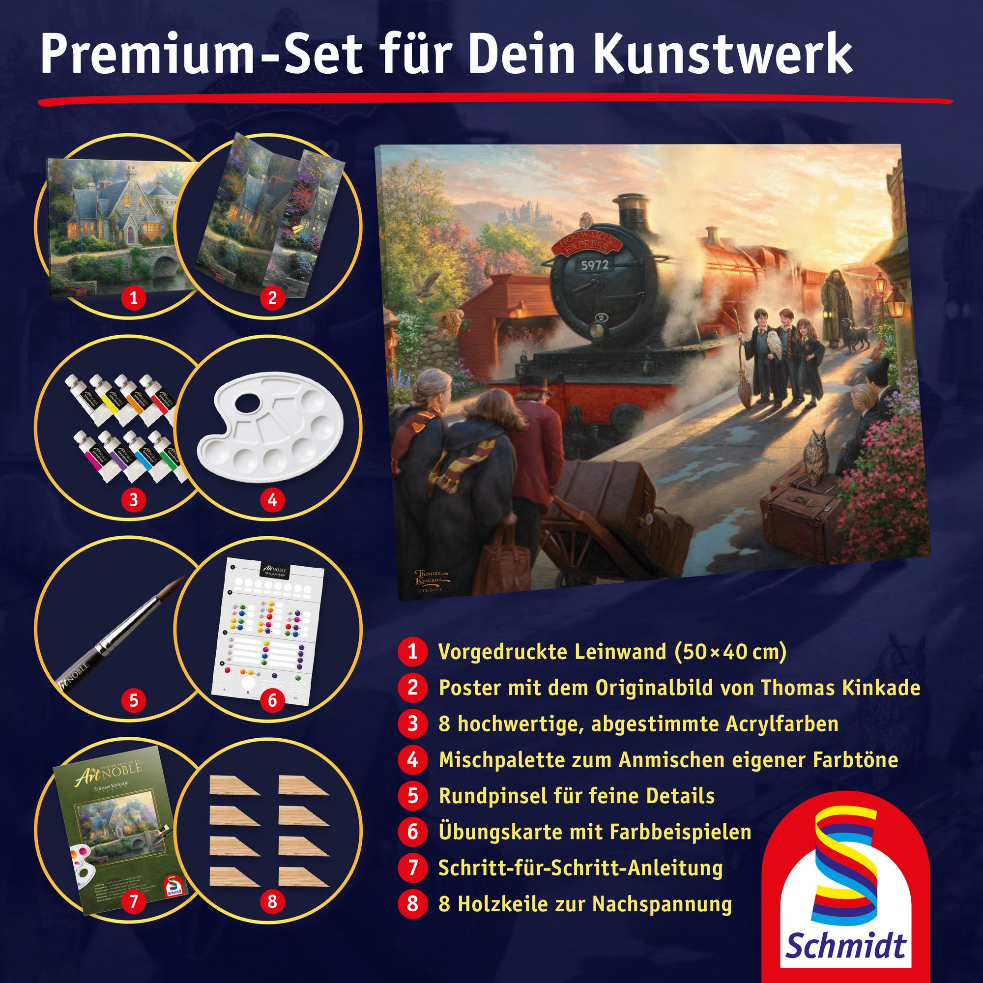 Artnoble Kinkade WWO Hogwarts Expres Malen 40x50cm