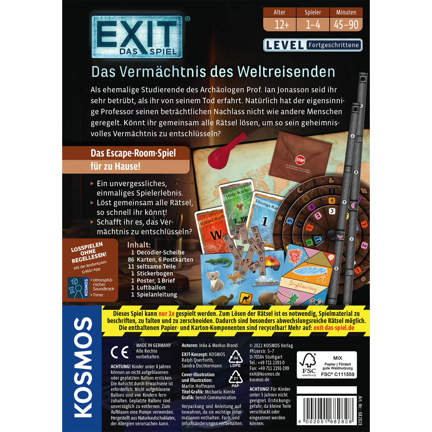 EXIT – Das Spiel: Das Vermächtnis der Weltreisenden - ab 12 Jahren