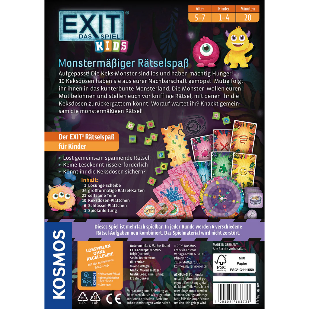 EXIT – Das Spiel Kids: Monstermäßiger Rätselspaß - ab 5 Jahren