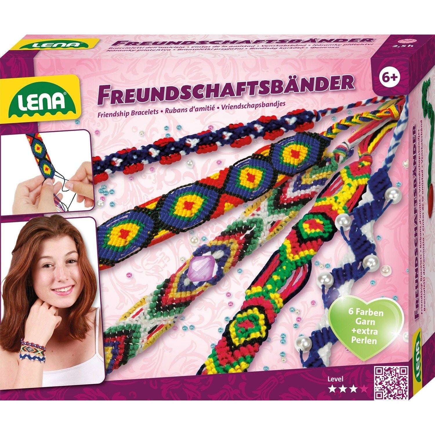 LENA Fashion Fun Freundschaftsbänder 6 Farben - ab 6 Jahren