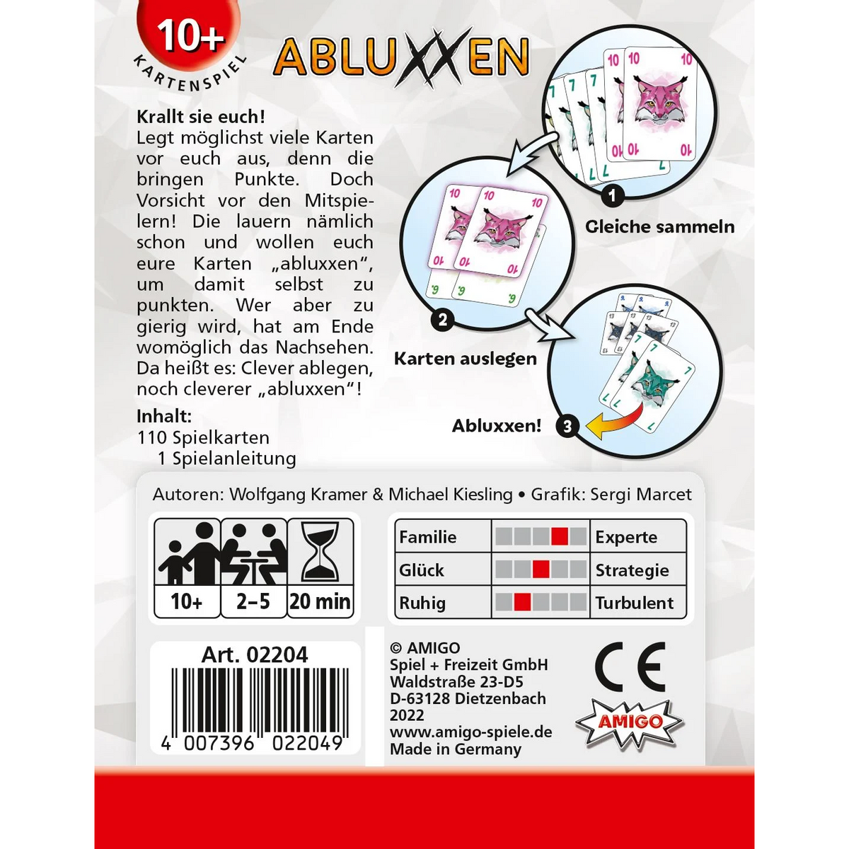Abluxxen Kartenspiel - ab 10 Jahren
