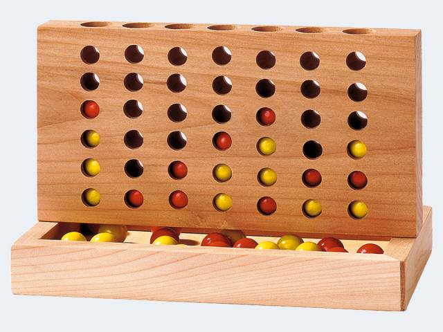 goki Vier gewinnt Spiel Holz 16x10cm