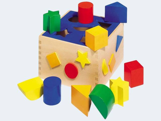 goki Sortierbox klein 11T natur/bunt Holz 16x10cm