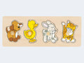 goki Steckpuzzle 6T Hund/Ente/Katze/Hase 30x10cm