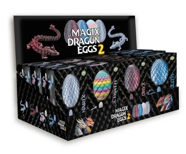 MagiX Dragon Eggs Serie 2, 4er Mix Display (Lunarix, Azulith, Spectrath & Jadryx)