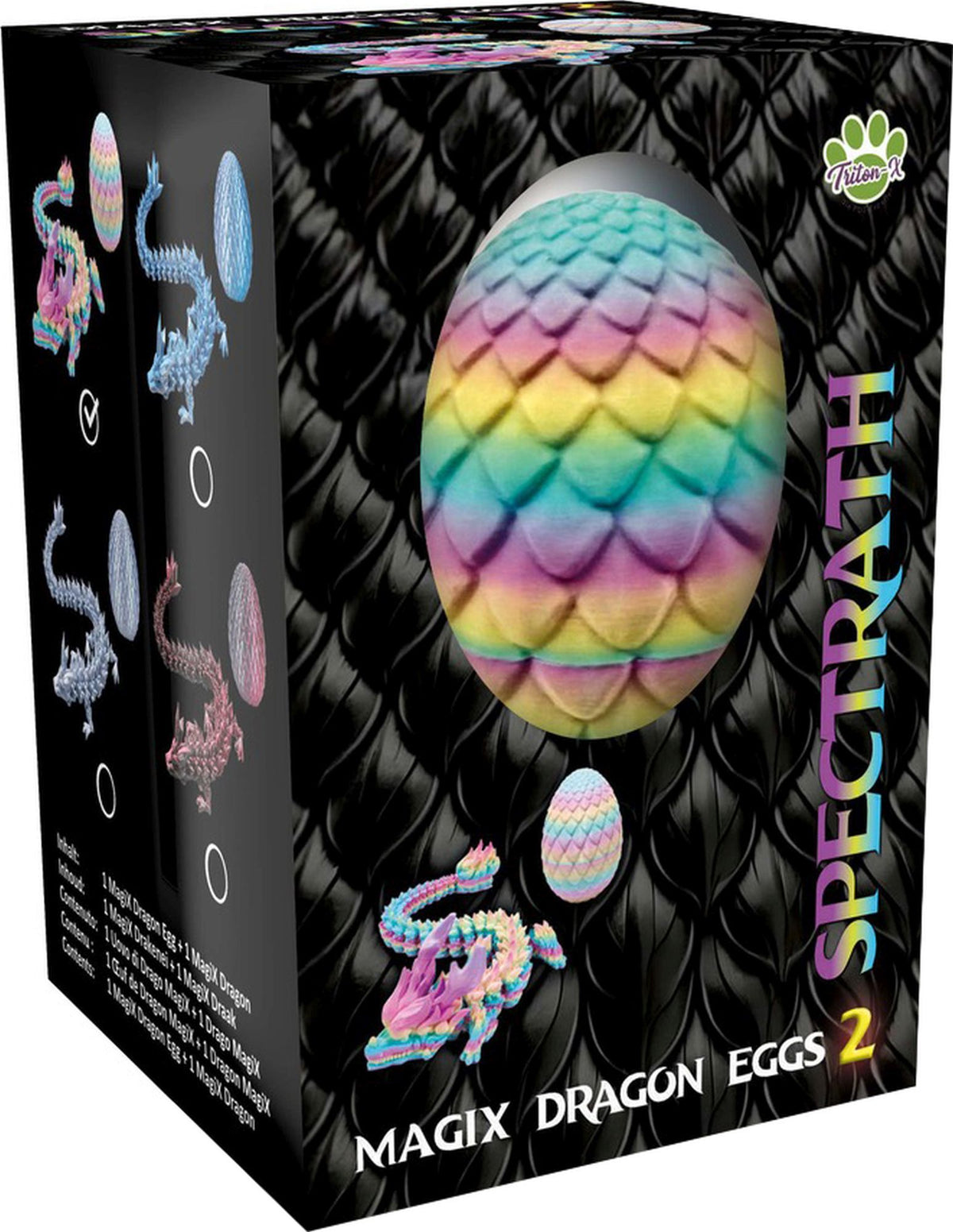 MagiX Dragon Eggs Serie 2, 4er Mix Display (Lunarix, Azulith, Spectrath & Jadryx)