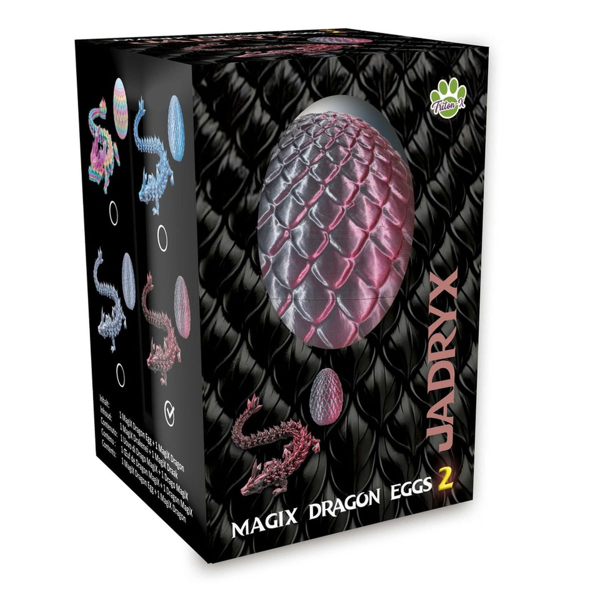 MagiX Dragon Eggs Serie 2, 4er Mix Display (Lunarix, Azulith, Spectrath & Jadryx)