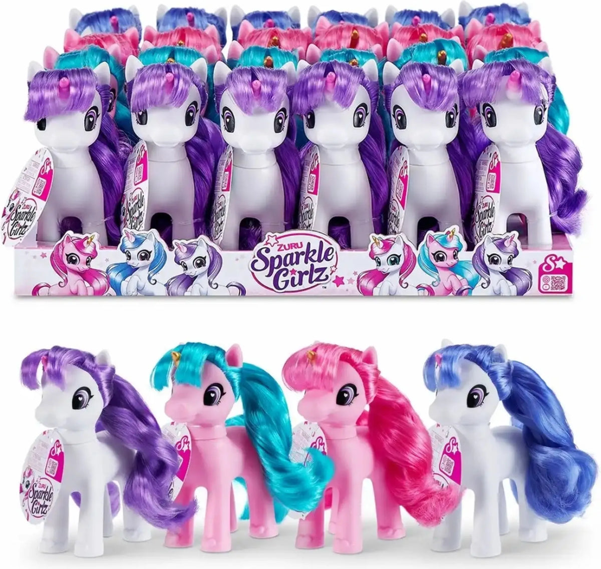 Sparkle Girlz Baby Einhorn mit Mähne 10cm sortiert