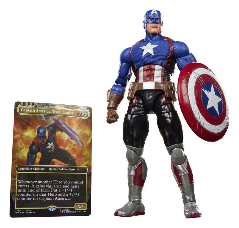 VORBESTELLUNG - Marvel Legends Magic: The Gathering Actionfigur Captain America (Avengers: Twilight) 15 cm + exklusive MtG Foil-Karte (Kopie)