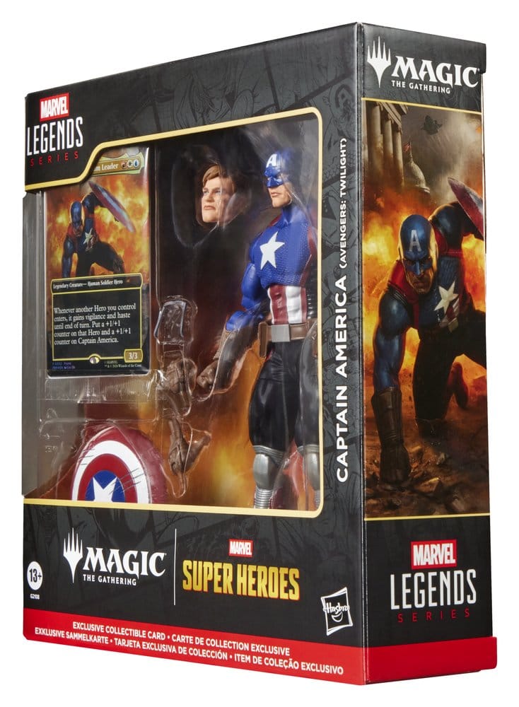 VORBESTELLUNG - Marvel Legends Magic: The Gathering Actionfigur Captain America (Avengers: Twilight) 15 cm + exklusive MtG Foil-Karte (Kopie)