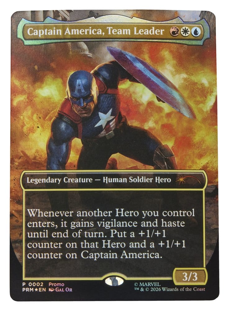 VORBESTELLUNG - Marvel Legends Magic: The Gathering Actionfigur Captain America (Avengers: Twilight) 15 cm + exklusive MtG Foil-Karte (Kopie)