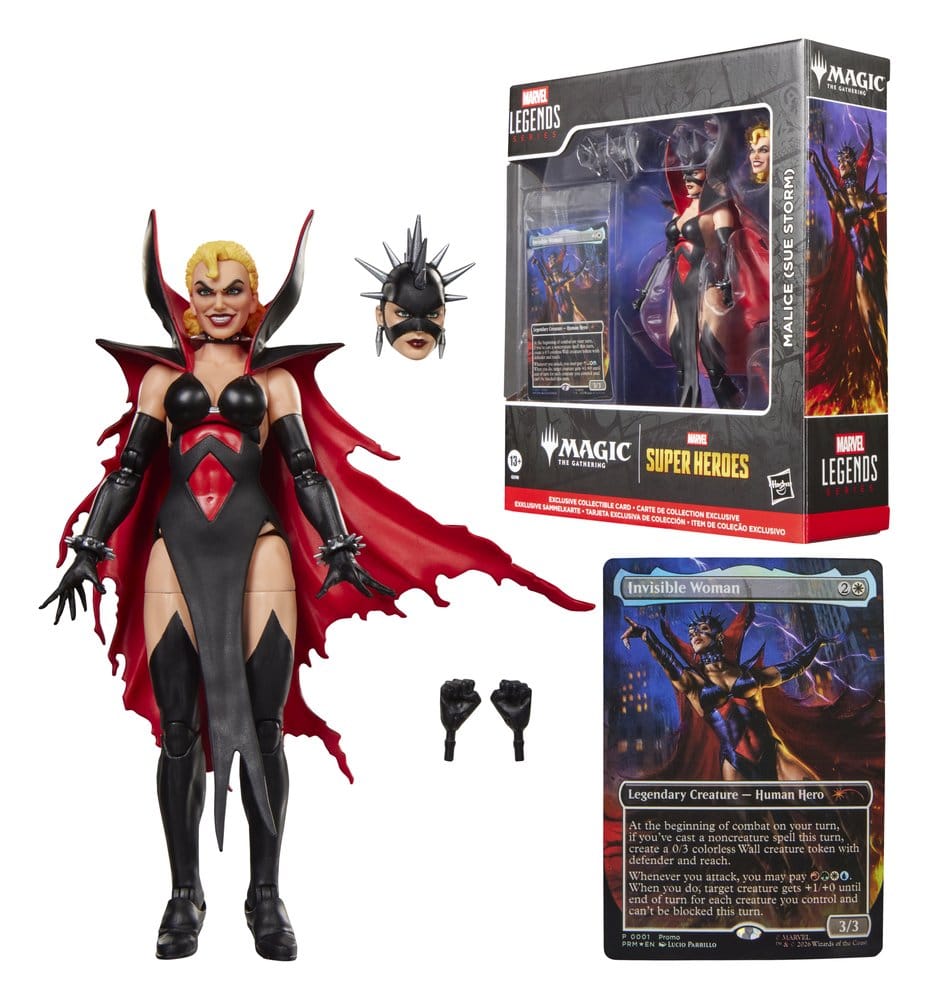 VORBESTELLUNG - Marvel Legends Magic: The Gathering Actionfigur Fantastic Four Malice (Sue Storm) 15 cm + exklusive MtG Foil-Karte