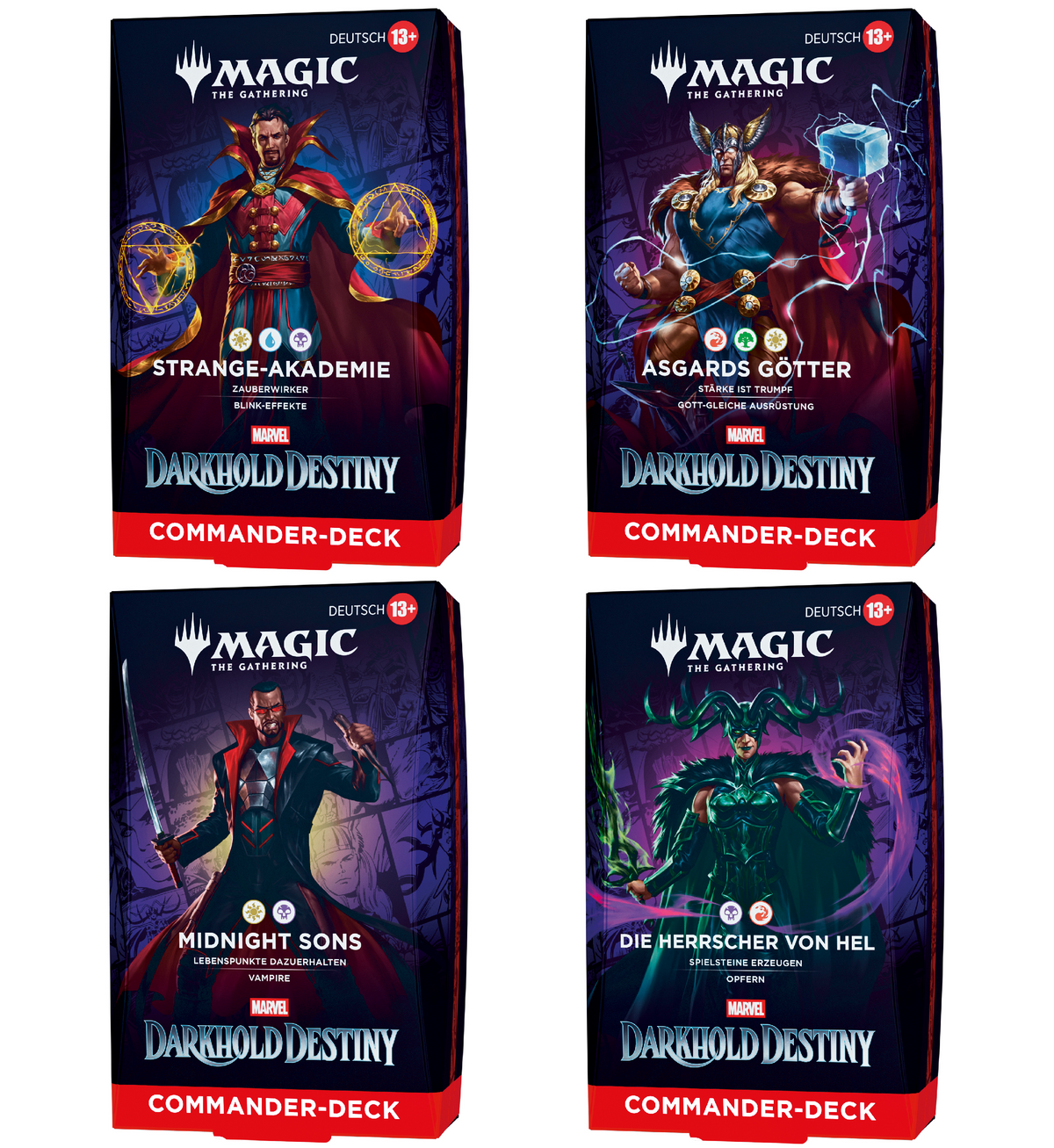 MTG - Marvel: Darkhold Destiny - Commander Deck Display (4 Decks) - Deutsch - (Vorbestellung - Release: 09.04.2027)