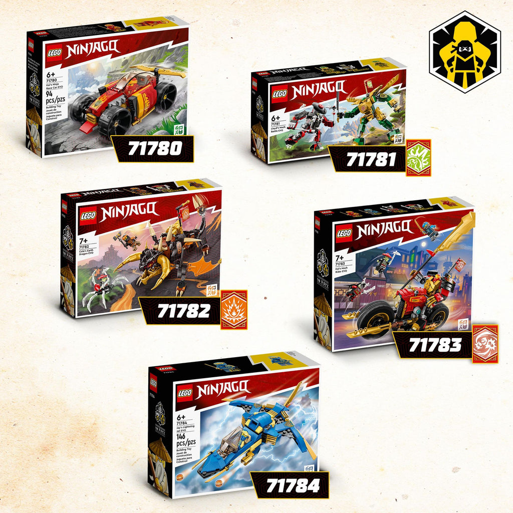 LEGO - NINJAGO 71780 Kais Ninja-Rennwagen EVO Spielzeug mit Minifigur - ab 6 Jahren