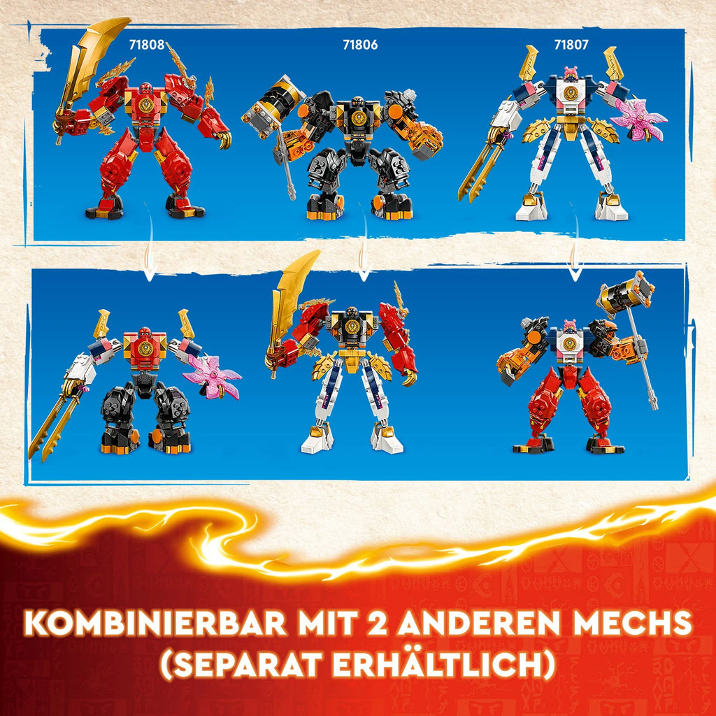 LEGO - NINJAGO 71808 Kais Feuermech, Action-Spielzeug mit 2 Actionfiguren - ab 7 Jahren