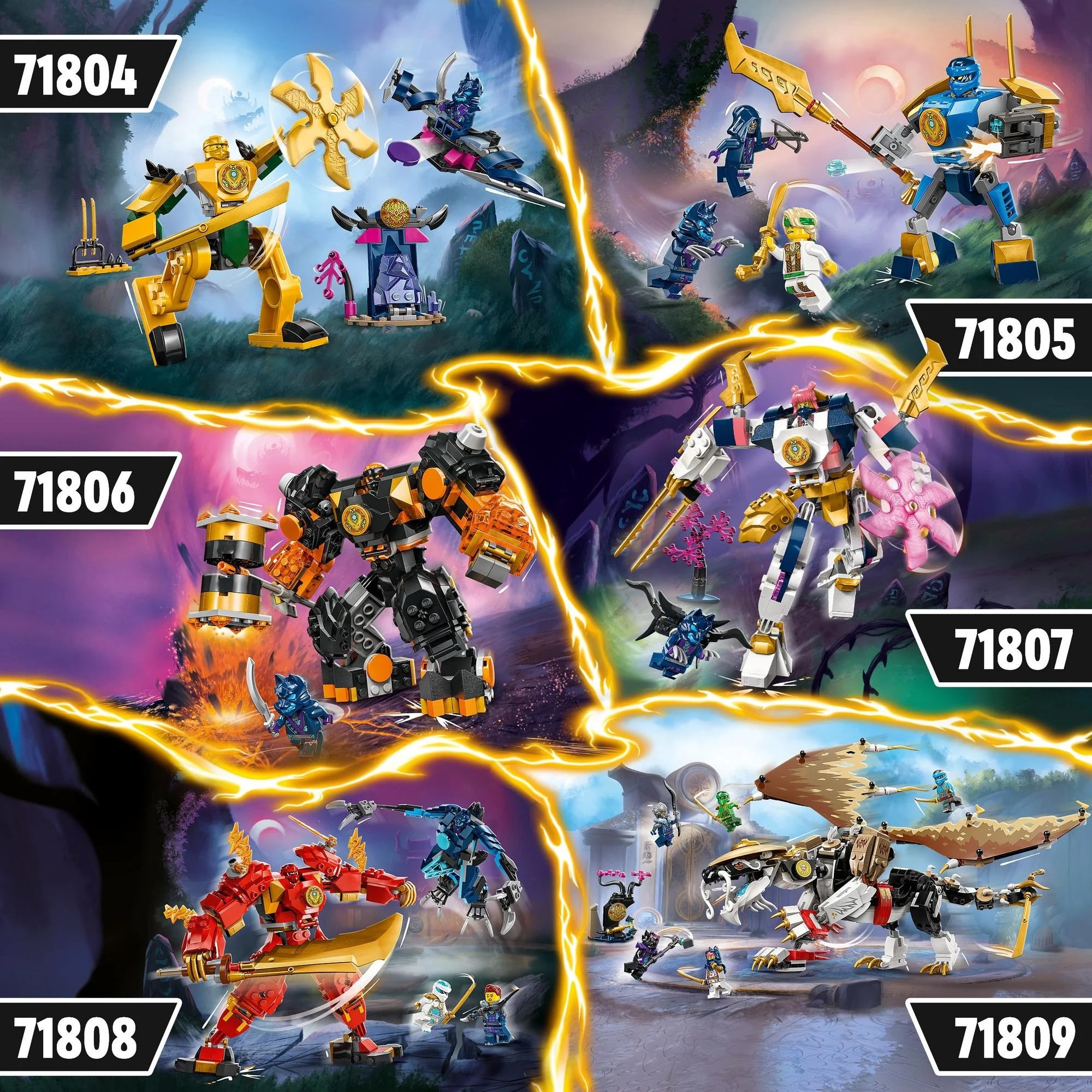 LEGO - NINJAGO 71808 Kais Feuermech, Action-Spielzeug mit 2 Actionfiguren - ab 7 Jahren