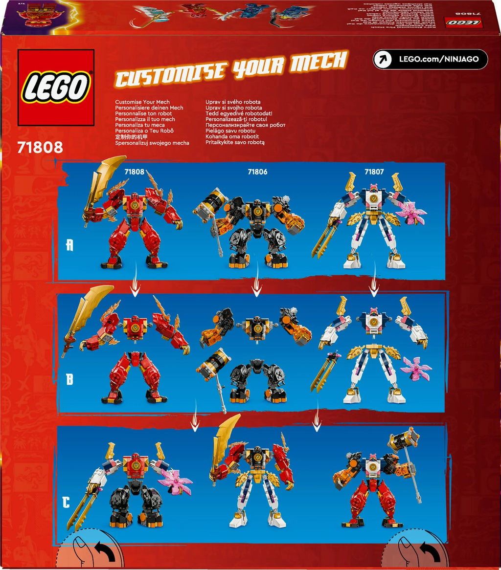 LEGO - NINJAGO 71808 Kais Feuermech, Action-Spielzeug mit 2 Actionfiguren - ab 7 Jahren