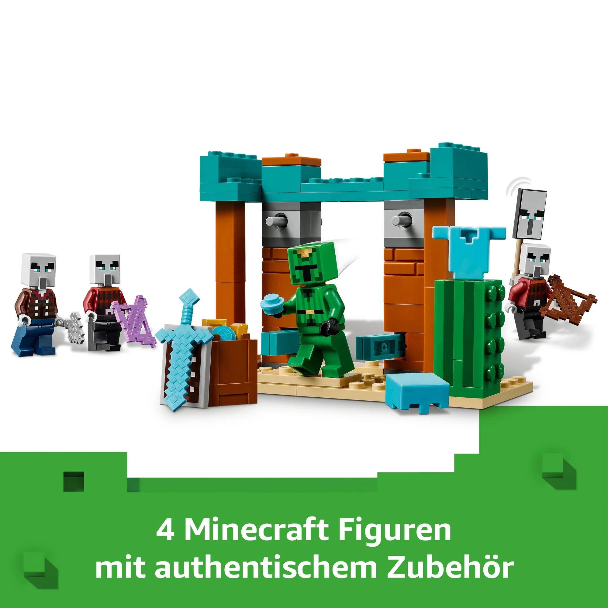 LEGO -  LEGO Minecraft 21267 Die Illager-Wüstenpatrouille, Spielzeug für Kinder  - ab 7 Jahren