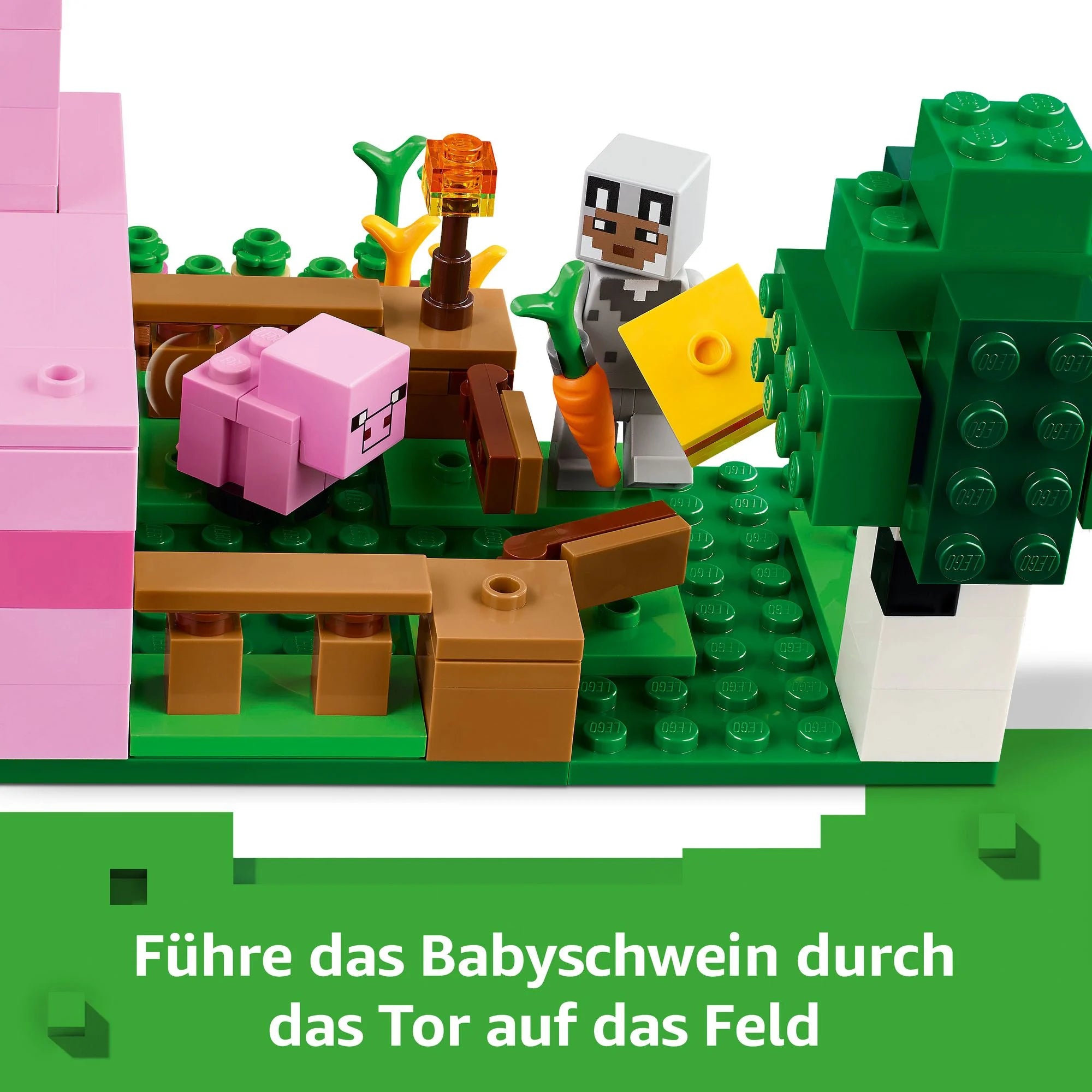 LEGO -  Minecraft 21268 Das Babyschwein-Haus, Gamer Spielzeug für Kinder - ab 7 Jahren