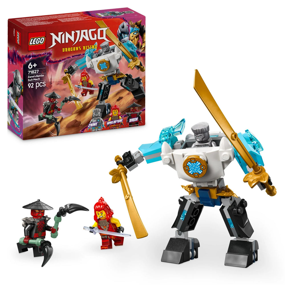 LEGO - NINJAGO Zanes Action-Mech - Ninja Spielzeug mit 3 Minifiguren 71827 - ab 6 Jahren