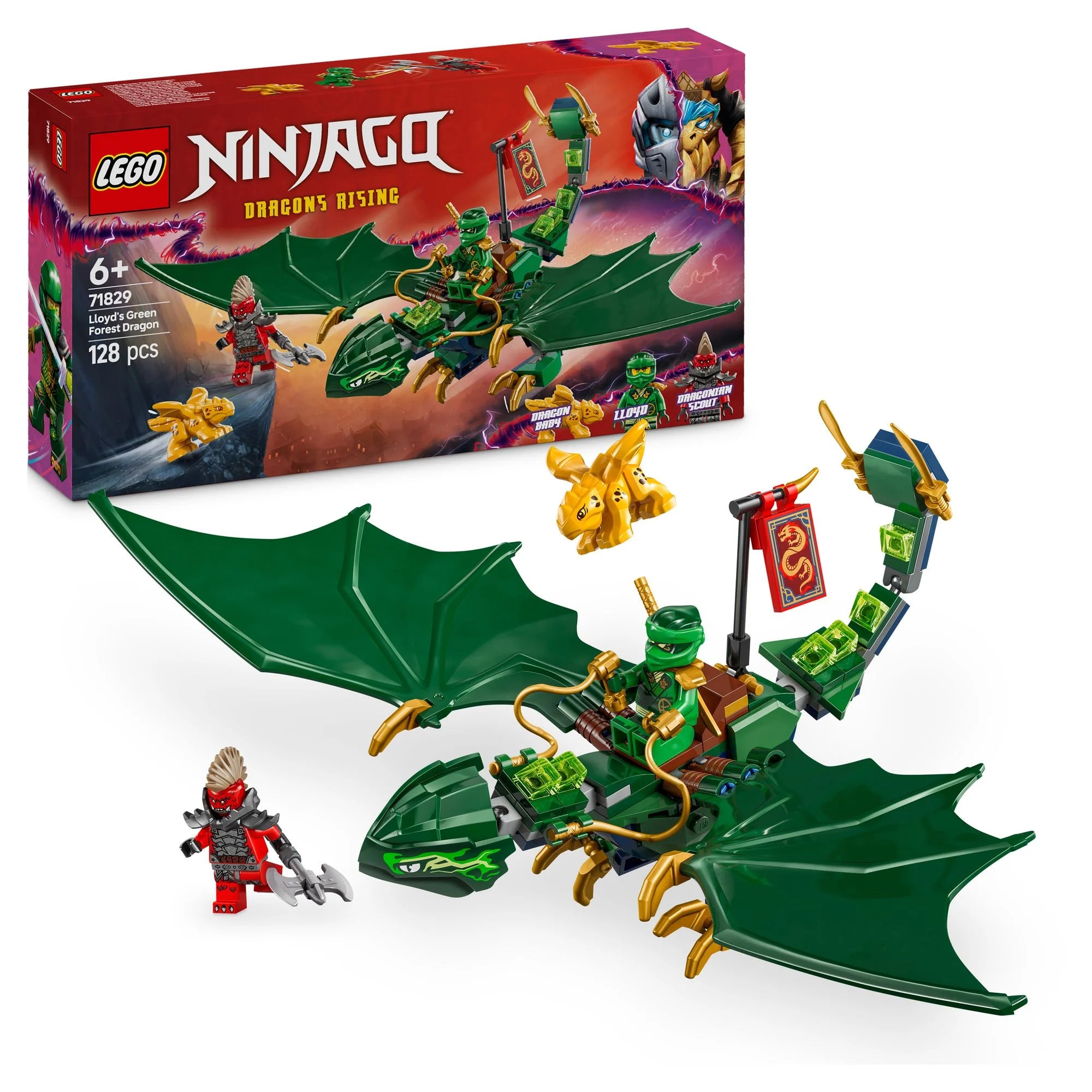 LEGO - NINJAGO Lloyds grüner Walddrache - Drache mit Minifiguren 71829 - ab 6 Jahren