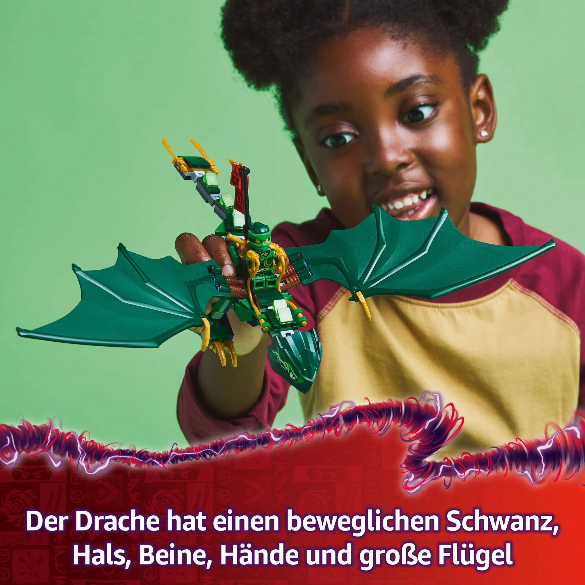 LEGO - NINJAGO Lloyds grüner Walddrache - Drache mit Minifiguren 71829 - ab 6 Jahren