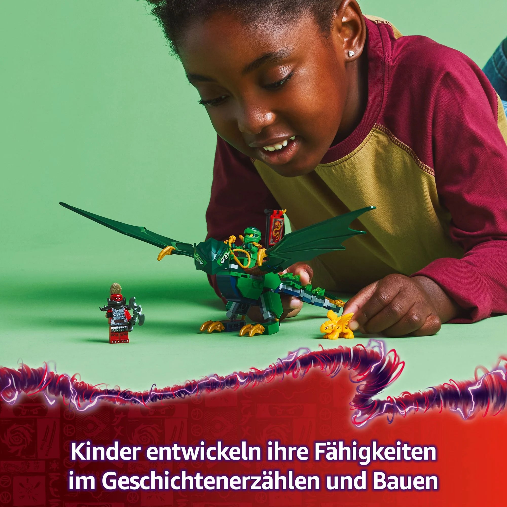 LEGO - NINJAGO Lloyds grüner Walddrache - Drache mit Minifiguren 71829 - ab 6 Jahren