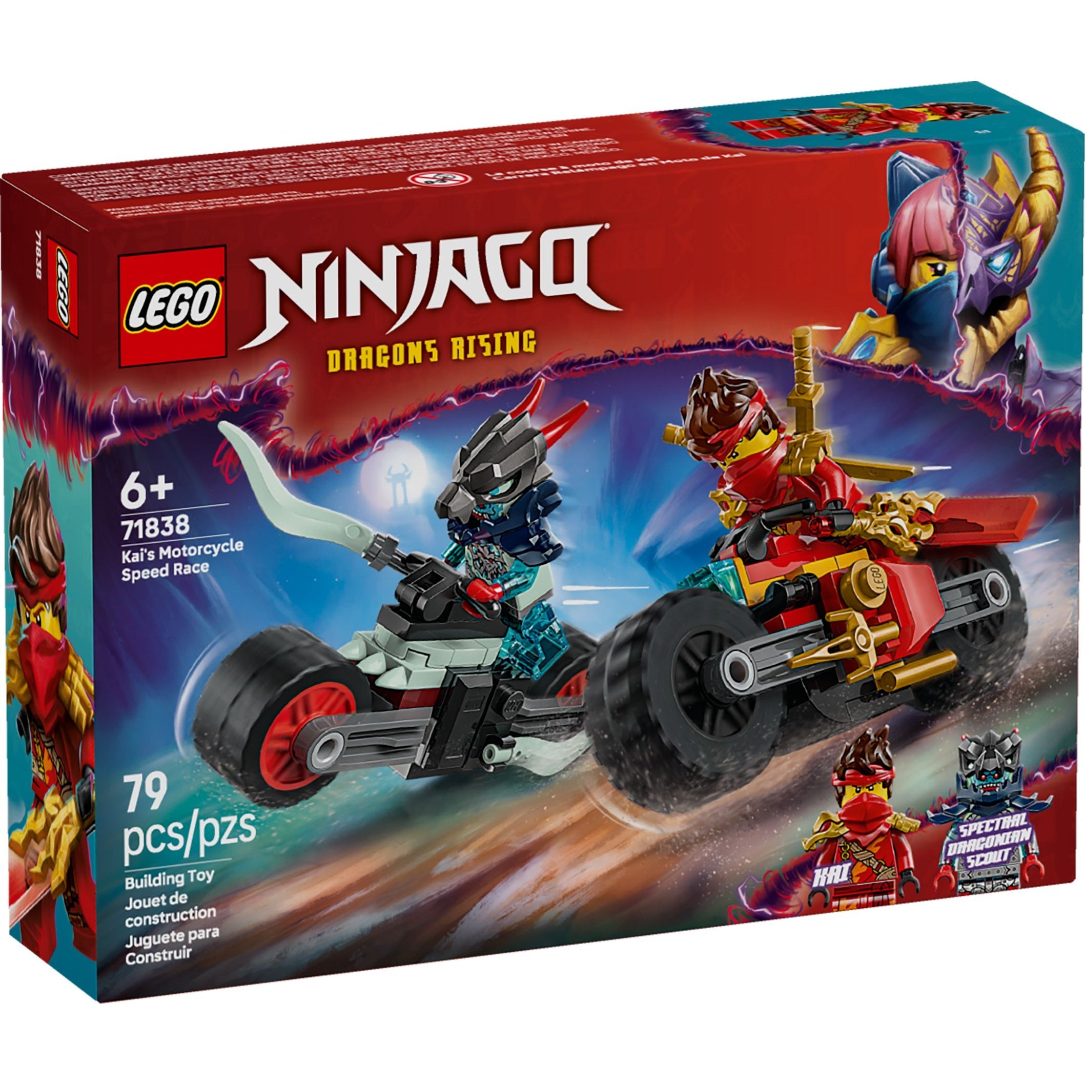 LEGO - NINJAGO Kais Motorradrennen - Set mit Ninja-Bikes - 71838 - ab 6 Jahren