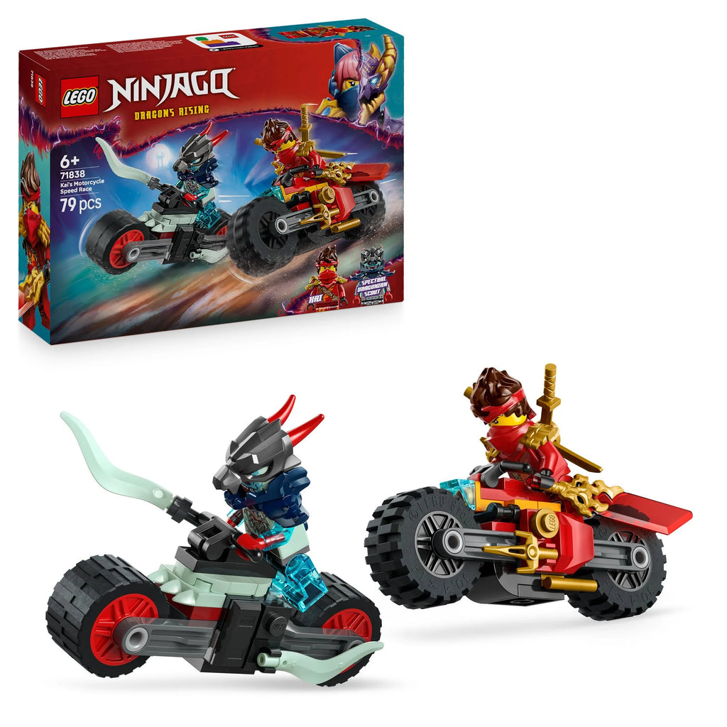 LEGO - NINJAGO Kais Motorradrennen - Set mit Ninja-Bikes - 71838 - ab 6 Jahren