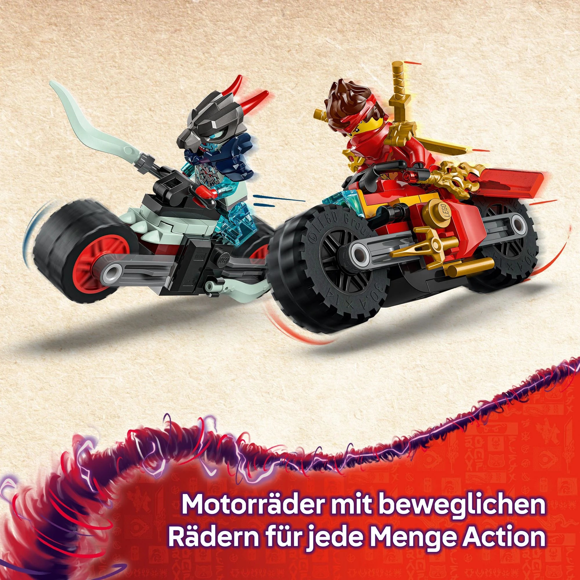 LEGO - NINJAGO Kais Motorradrennen - Set mit Ninja-Bikes - 71838 - ab 6 Jahren