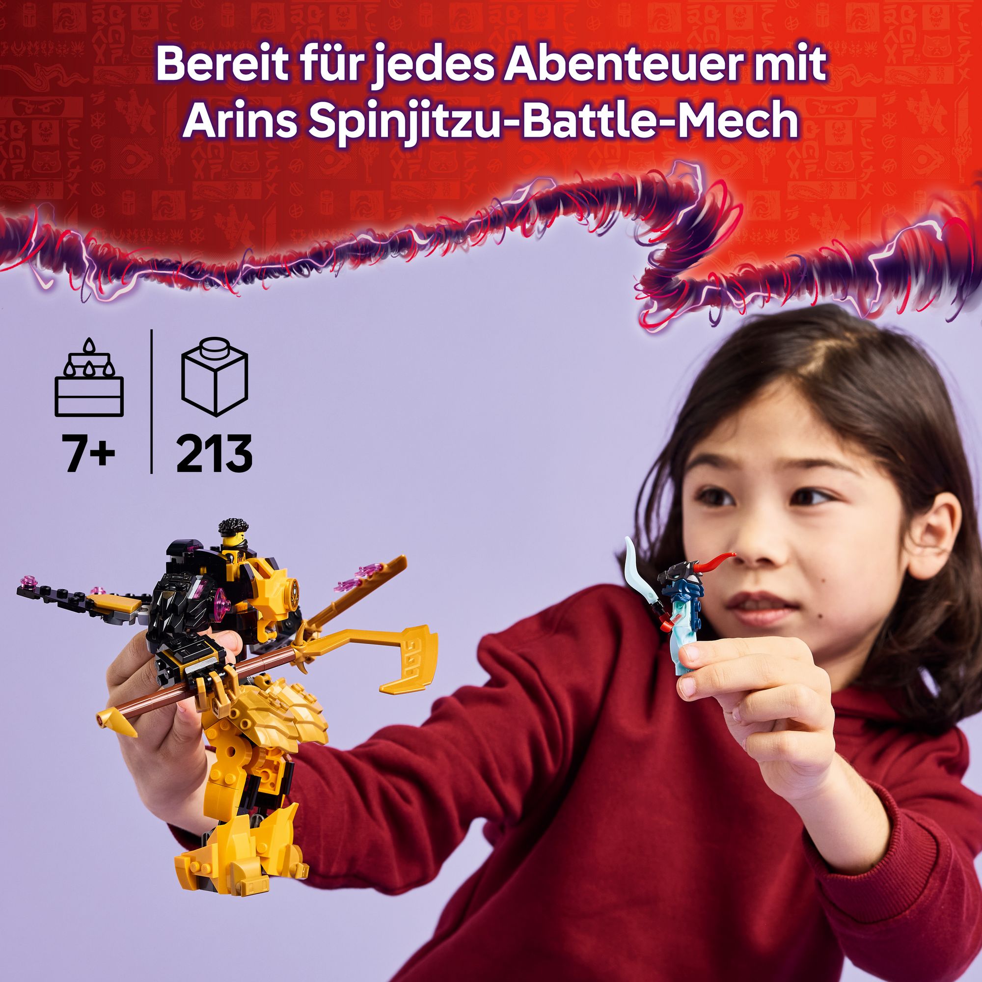LEGO - NINJAGO Arins Spinjitzumech - Spielset mit 2 Minifiguren - 71839 - ab 7 Jahren