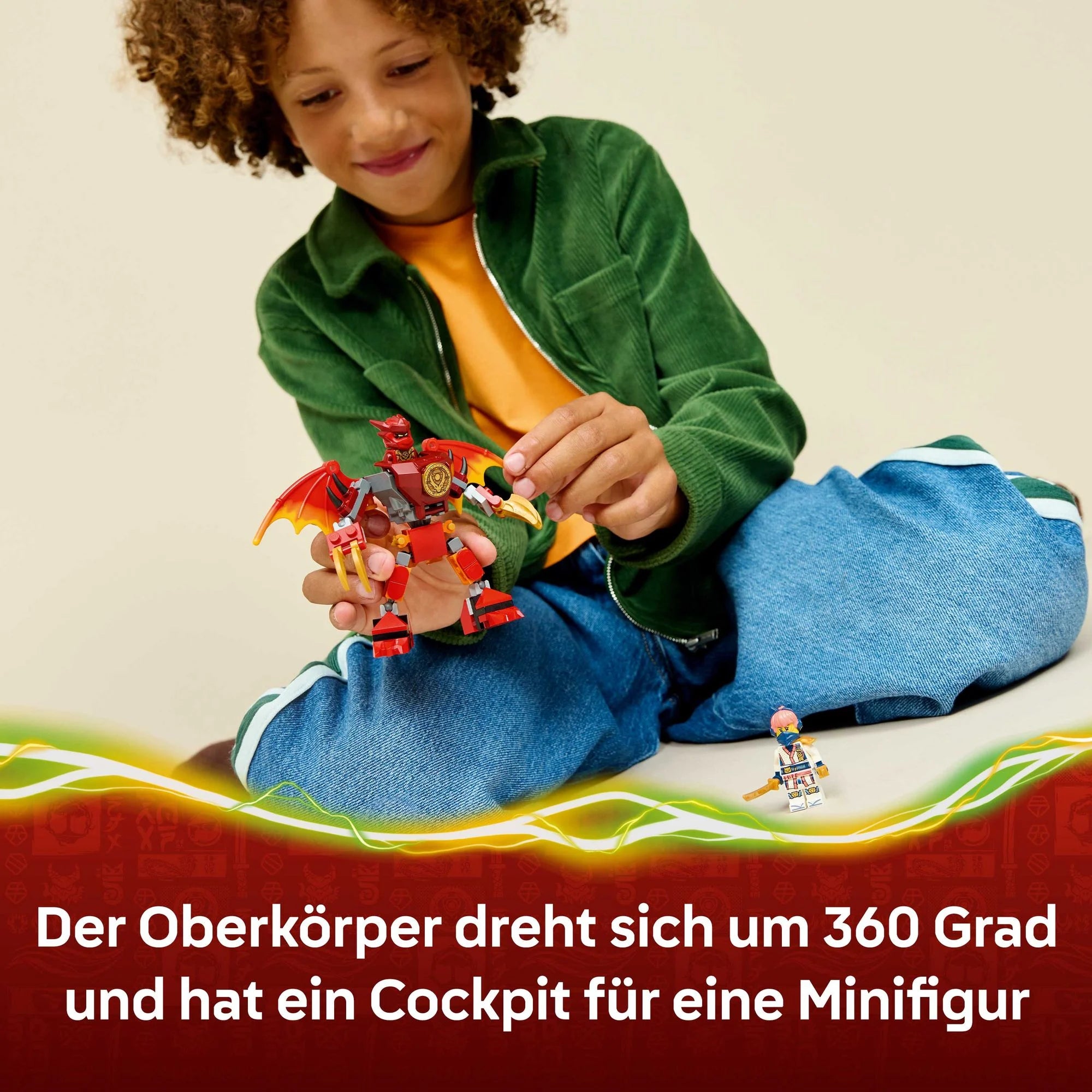 LEGO - NINJAGO 71851 Kais Drachen-Mech Battle Set, Spielzeug mit 3 Figuren - ab 6 Jahren