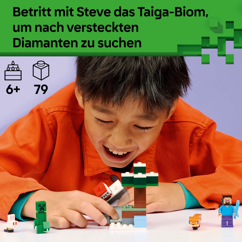 LEGO - Minecraft 21583 Steves Abenteuer der Taiga - ab 6 Jahren