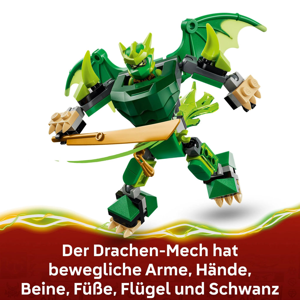 LEGO - NINJAGO 71862 Lloyds Drachen-Mech Battle Set, Spielset mit Actionfigur und 3 Minifiguren - ab 6 Jahren