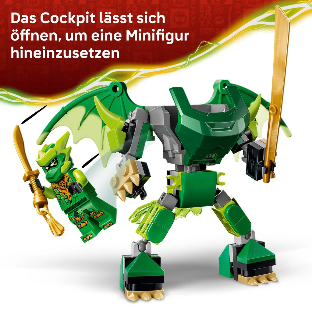 LEGO - NINJAGO 71862 Lloyds Drachen-Mech Battle Set, Spielset mit Actionfigur und 3 Minifiguren - ab 6 Jahren