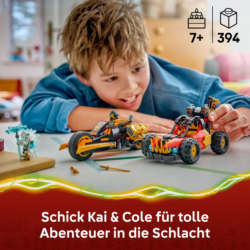 LEGO - NINJAGO 71864 Kais und Coles Kombi-Flitzer, Bauset mit 3 Minifiguren - ab 7 Jahren