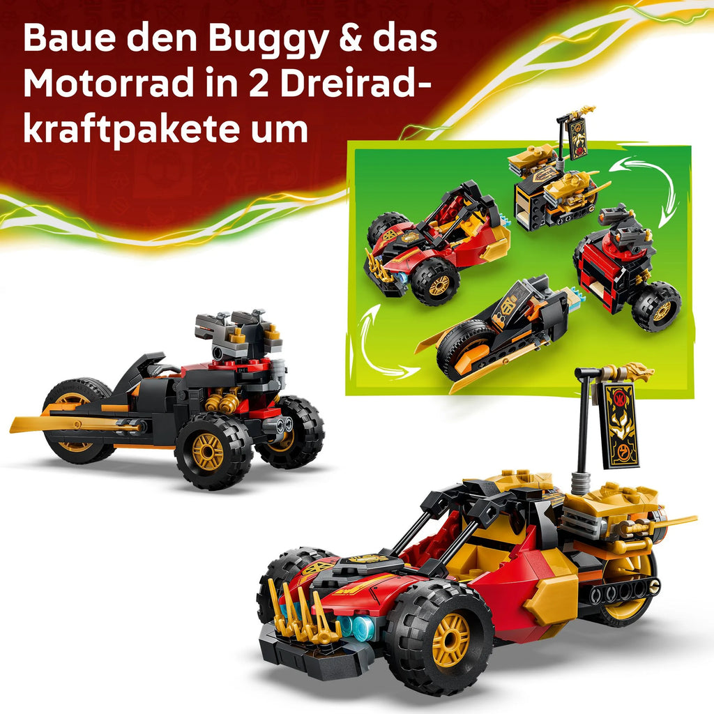 LEGO - NINJAGO 71864 Kais und Coles Kombi-Flitzer, Bauset mit 3 Minifiguren - ab 7 Jahren