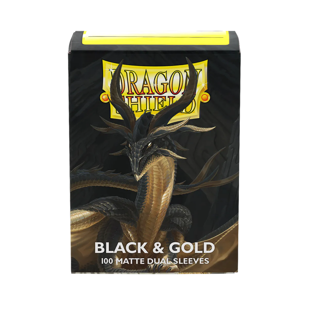 DS - Standard Dual Sleeves - Black & Gold [Matte] -  (100 Sleeves) (Kopie)